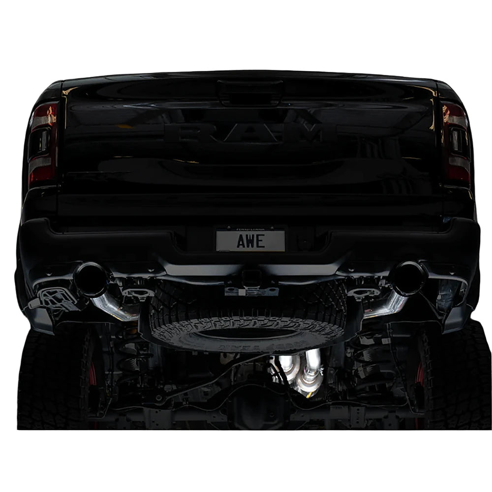 AWE 0FG Catback Exhaust for RAM TRX - Diamond Black Tips - product view 4 - AWE part 3015-33005