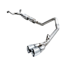 Load image into Gallery viewer, AWE 0FG Exhaust for 3rd Gen Toyota Tundra - Dual Chrome Silver Tips - product view 3 - AWE part 3015-32063