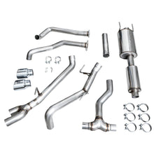 Load image into Gallery viewer, AWE 0FG Exhaust for 3rd Gen Toyota Tundra - Dual Chrome Silver Tips - product view 5 - AWE part 3015-32063