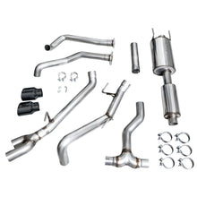 Load image into Gallery viewer, AWE 0FG Exhaust for 3rd Gen Toyota Tundra - Dual Diamond Black Tips - product view 3 - AWE part 3015-33063