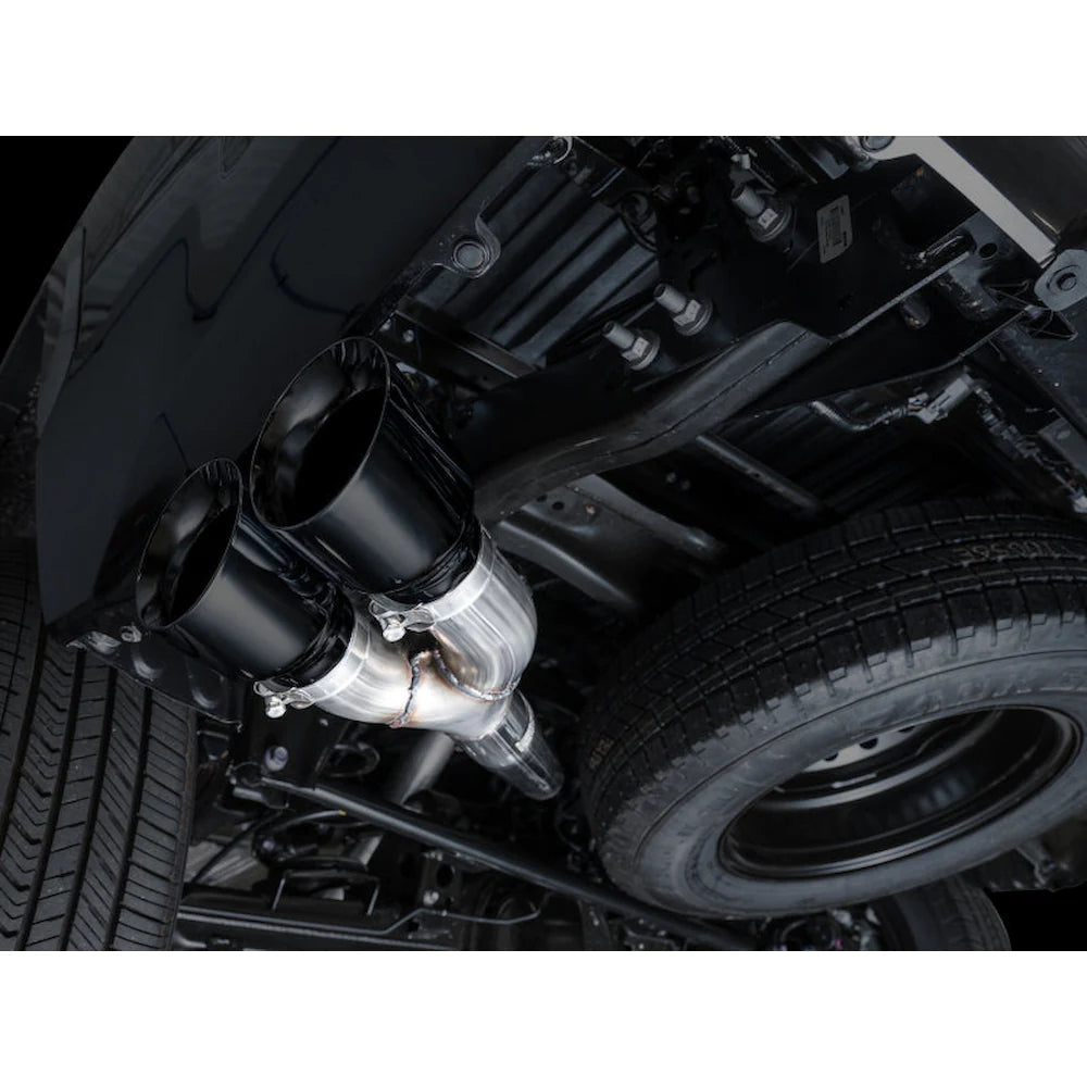 AWE 0FG Exhaust for 3rd Gen Toyota Tundra - Dual Diamond Black Tips - product view 15 - AWE part 3015-33063