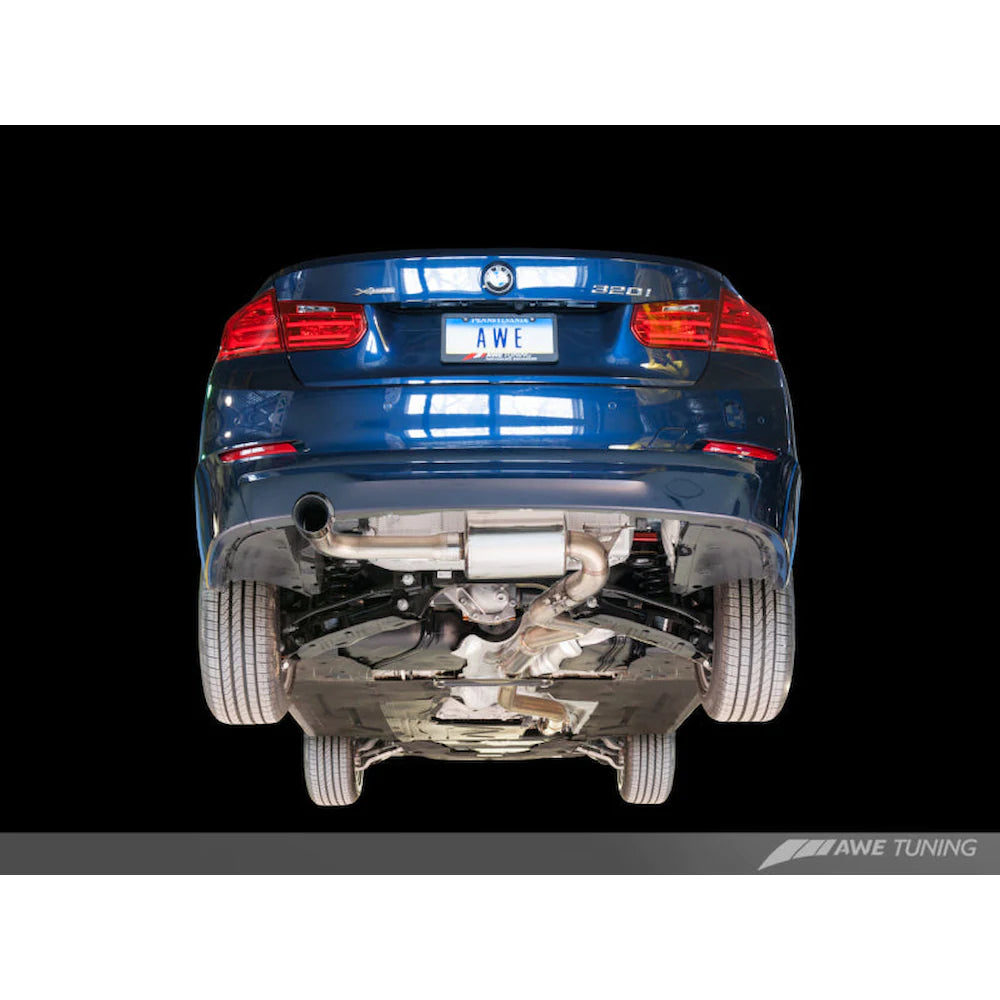 AWE Tuning 13-18 BMW 320i (F30) Touring Edition Exhaust w/ Perfomance Mid Pipe - product view 3 - AWE part 3015-23038