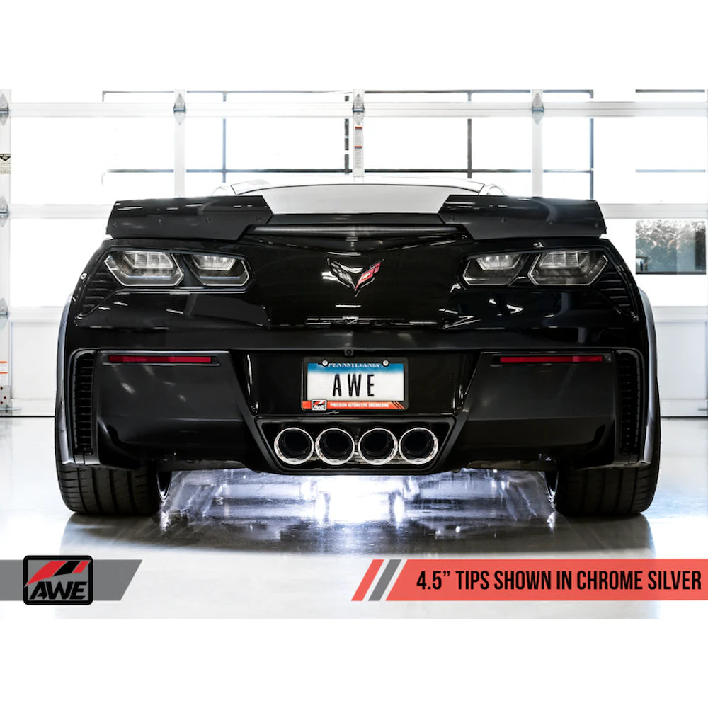 AWE Tuning 14-19 Chevy Corvette C7 Z06/ZR1 (w/o AFM) Touring Edition Axle-Back Exhaust - product view 2 - AWE part 3015-42133