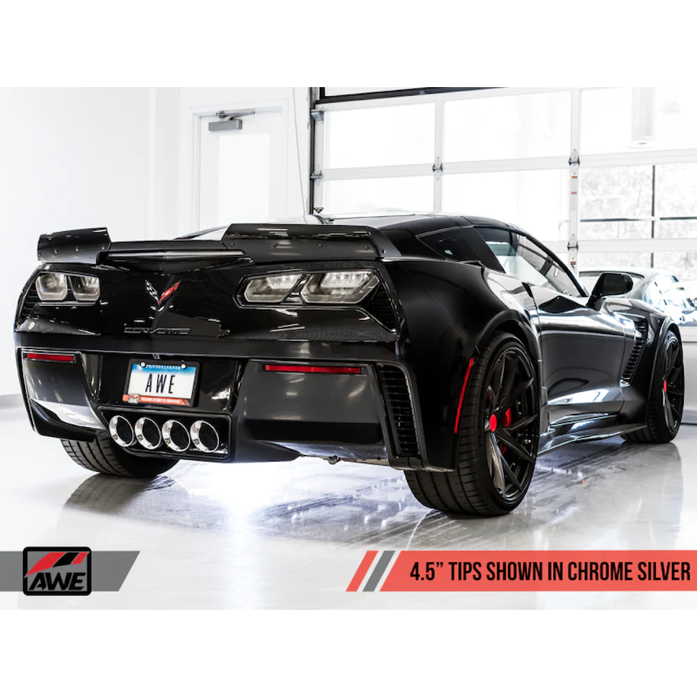 AWE Tuning 14-19 Chevy Corvette C7 Z06/ZR1 (w/o AFM) Touring Edition Axle-Back Exhaust - product view 6 - AWE part 3015-42133
