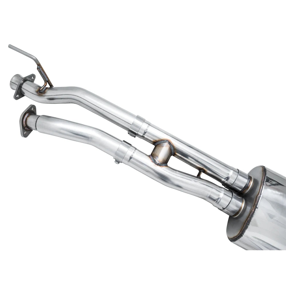 AWE 16-22 Toyota Tacoma 0FG Catback Exhaust w/ BashGuard - Dual Chrome Silver Tips - product view 4 - AWE part 3015-32826