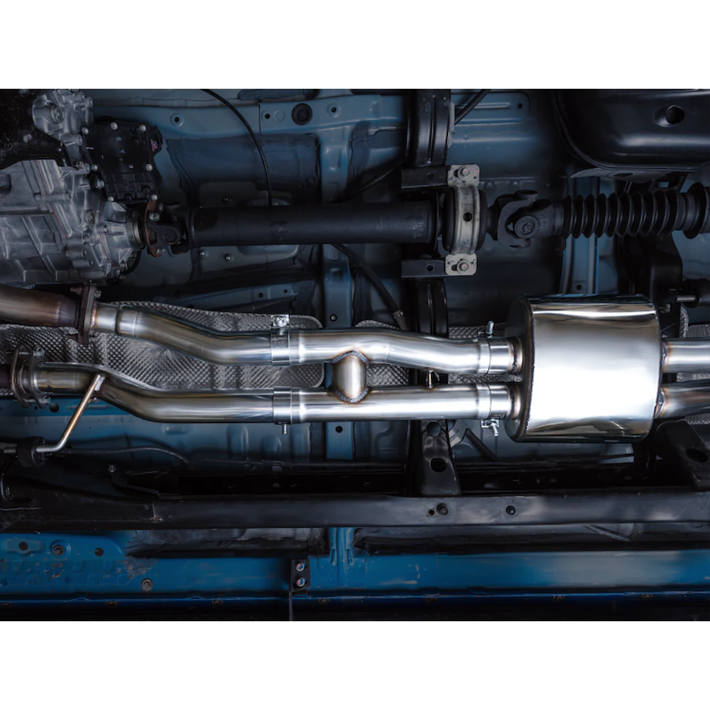 AWE 16-22 Toyota Tacoma 0FG Catback Exhaust w/ BashGuard - Dual Chrome Silver Tips - product view 13 - AWE part 3015-32826