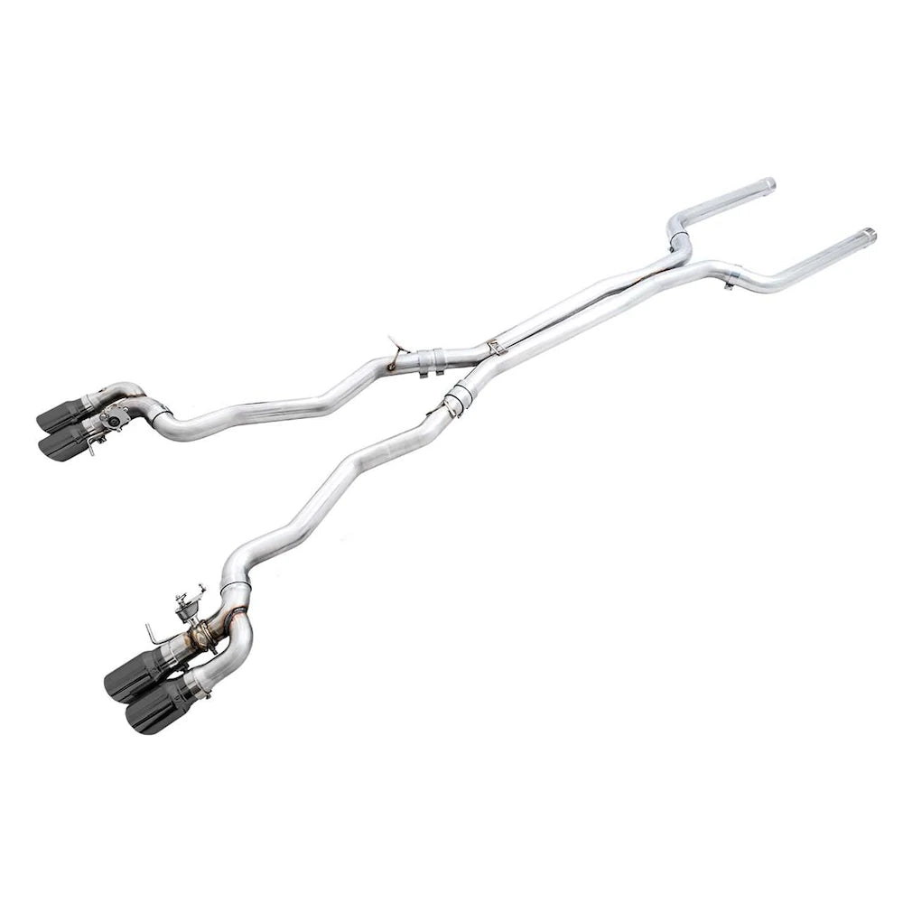 AWE Tuning 18-19 BMW F90 M5 SwitchPatch Cat-Back Exhaust- Black Diamond Tips - AWE part 3025-43066