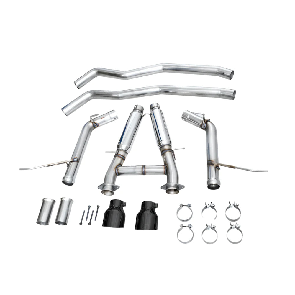AWE Tuning Track Edition Exhaust for Dodge Durango 6.4/6.2 SC - 5" Diamond Black Tips - product view 2 - AWE part 3020-33952