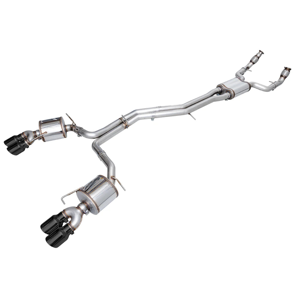 AWE Tuning 19-23 Audi C8 S6/S7 2.9T V6 AWD Touring Edition Exhaust - Diamond Black Tips - AWE part 3015-43107