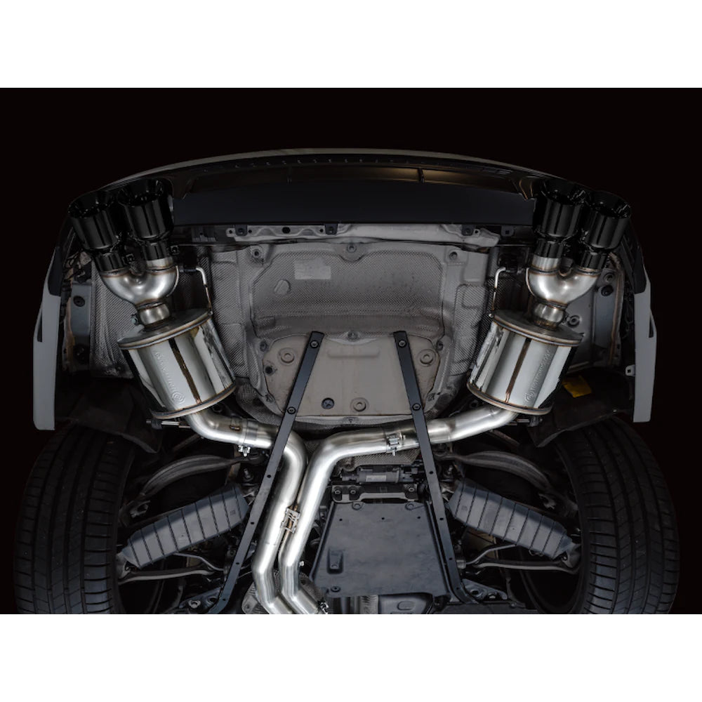 AWE Tuning 19-23 Audi C8 S6/S7 2.9T V6 AWD Touring Edition Exhaust - Diamond Black - product view 12 - AWE part 3015-43107