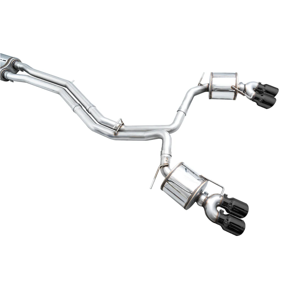 AWE Tuning 19-23 Audi C8 S6/S7 2.9T V6 AWD Touring Edition Exhaust - Diamond Black - product view 19 - AWE part 3015-43107