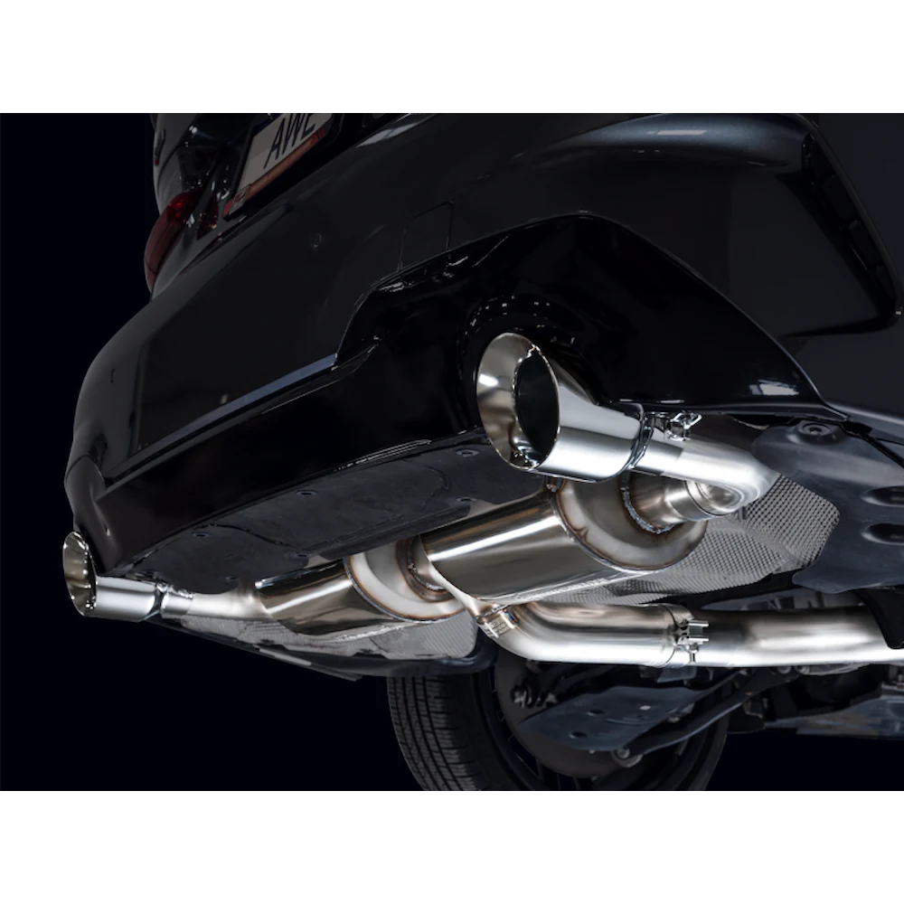 AWE 19-23 BMW 330i / 21-23 BMW 430i Base G2X Touring Axle Back Exhaust - Chrome - product view 10 - AWE part 3015-32429