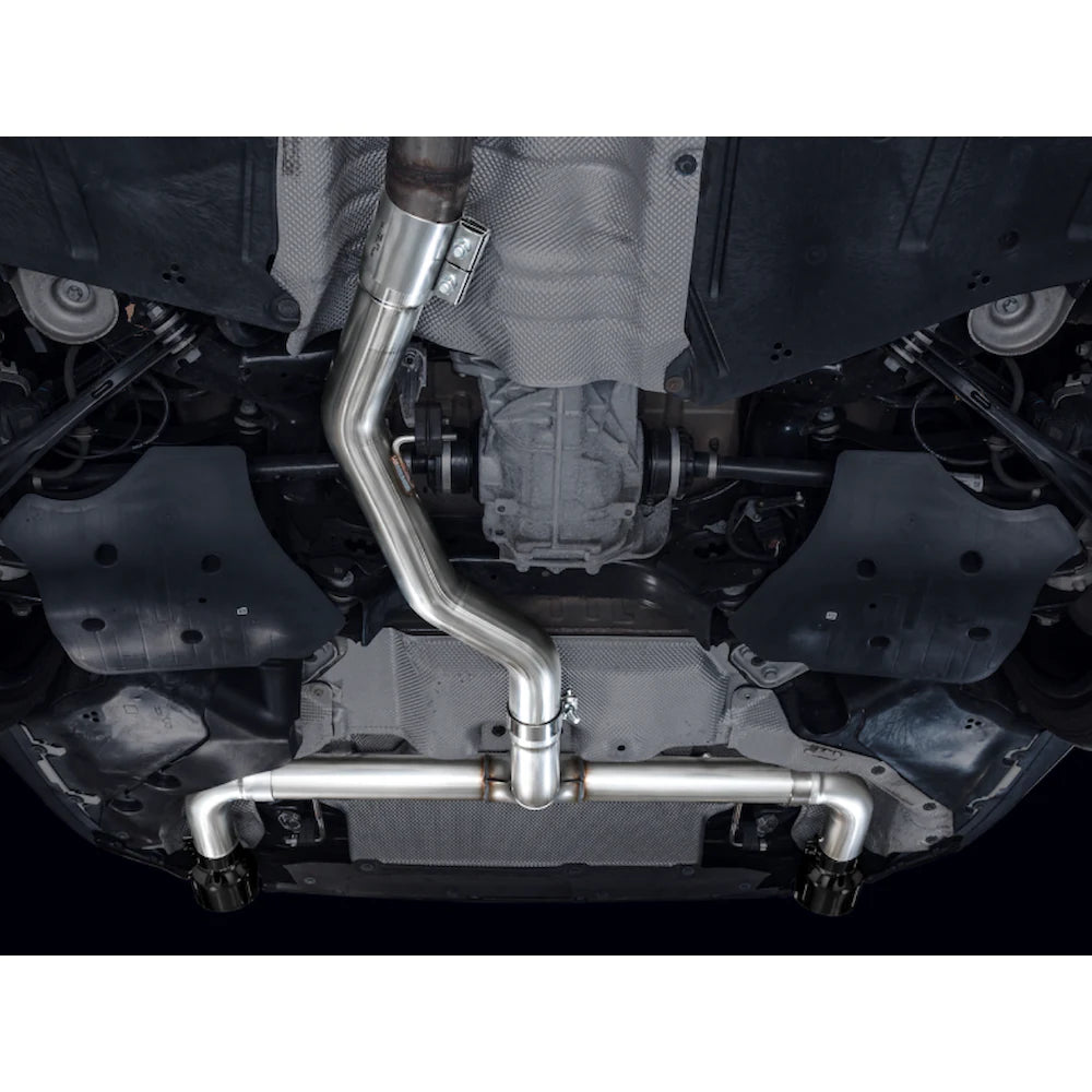 AWE 19-23 BMW 330i / 21-23 BMW 430i Base G2X Track Edition Axle Back Exhaust - Diamond - product view 9 - AWE part 3020-33429
