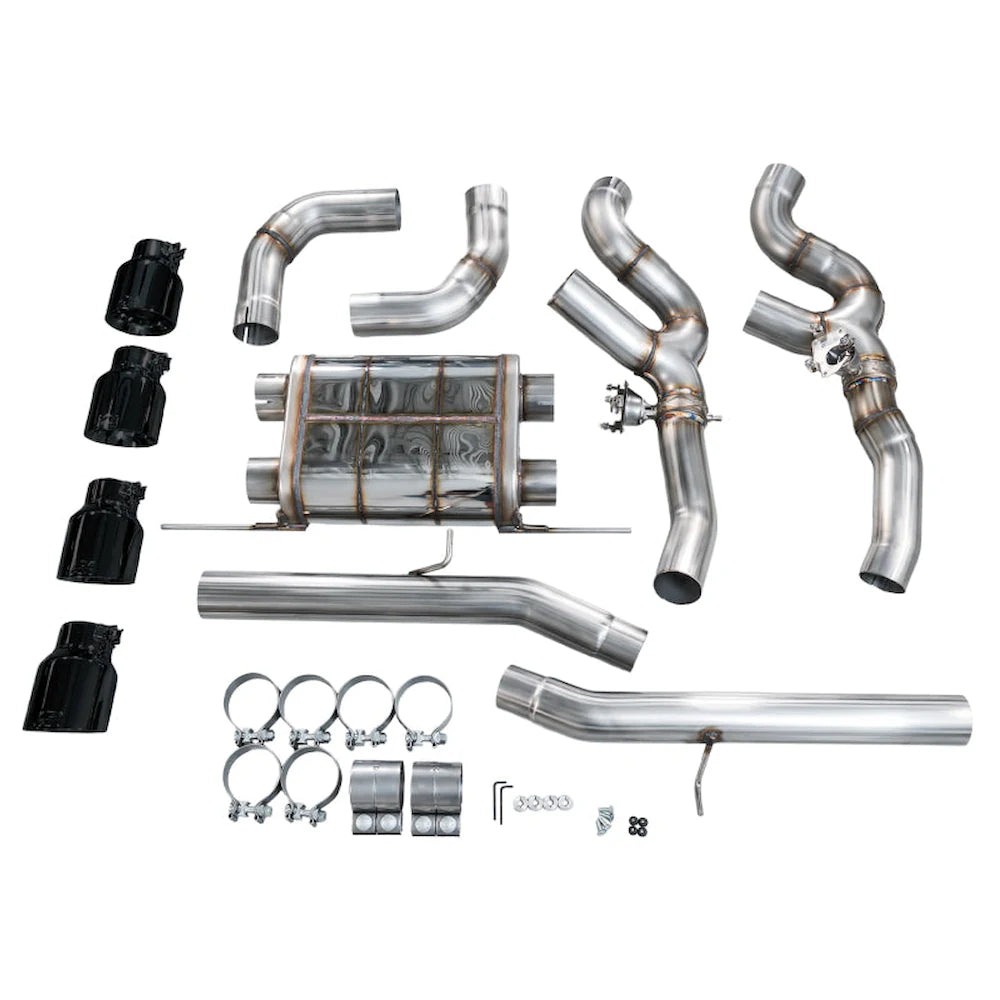 AWE Tuning 20-25 BMW X3 M/M Comp (F97) AWD SwitchPath Axle-Back Exhaust - Diamond - product view 3 - AWE part 3025-43301