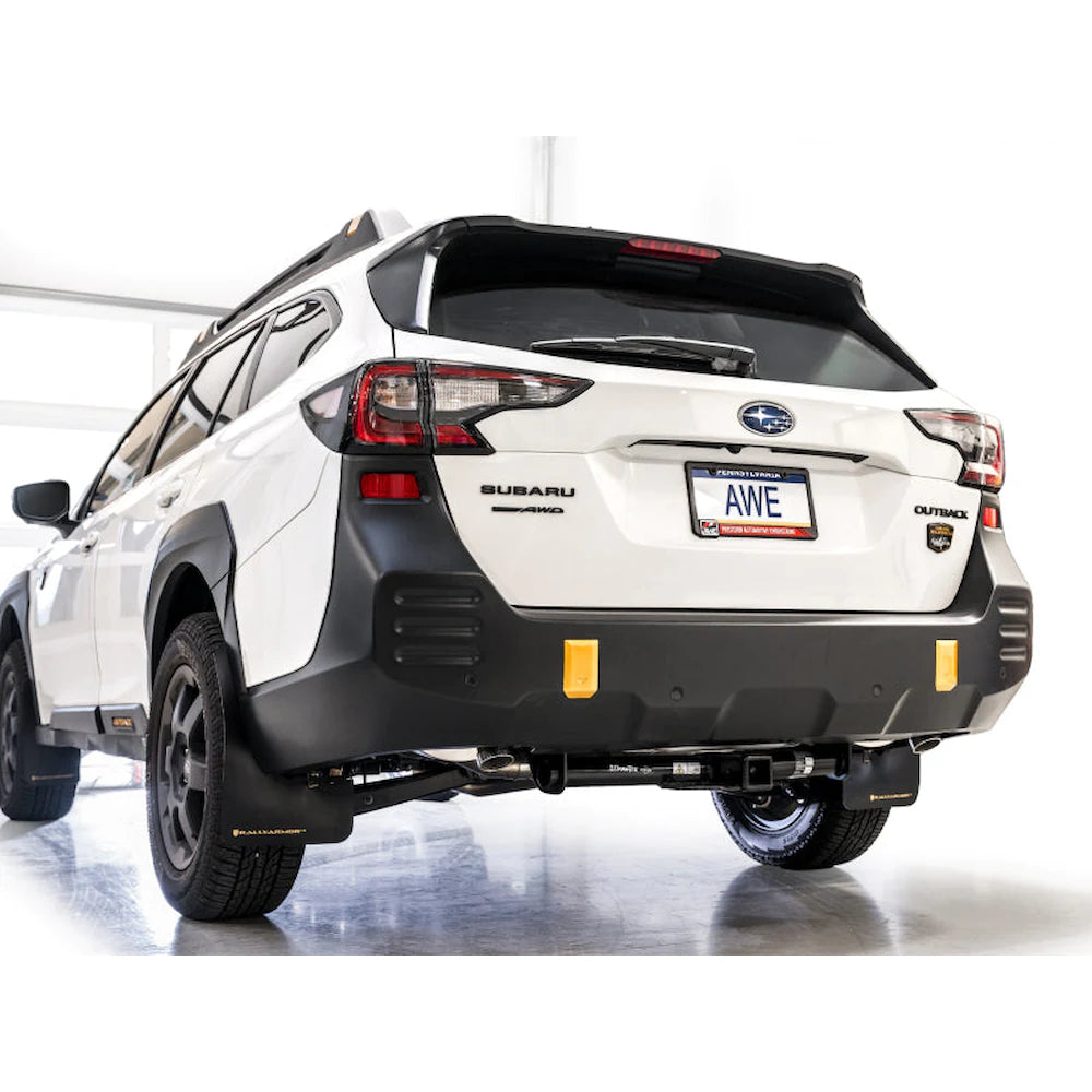 AWE 20-25 Subaru Outback (Wilderness & XT) 0FG Catback Exhaust w/Dual BashGuards - product view 6 - AWE part 3015-38246