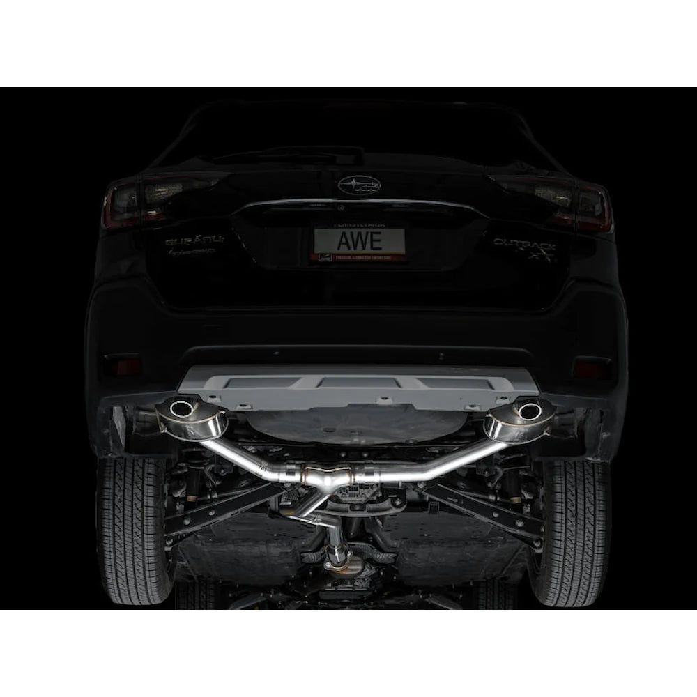 AWE 20-25 Subaru Outback (Wilderness & XT) 0FG Catback Exhaust w/Dual BashGuards - product view 12 - AWE part 3015-38246