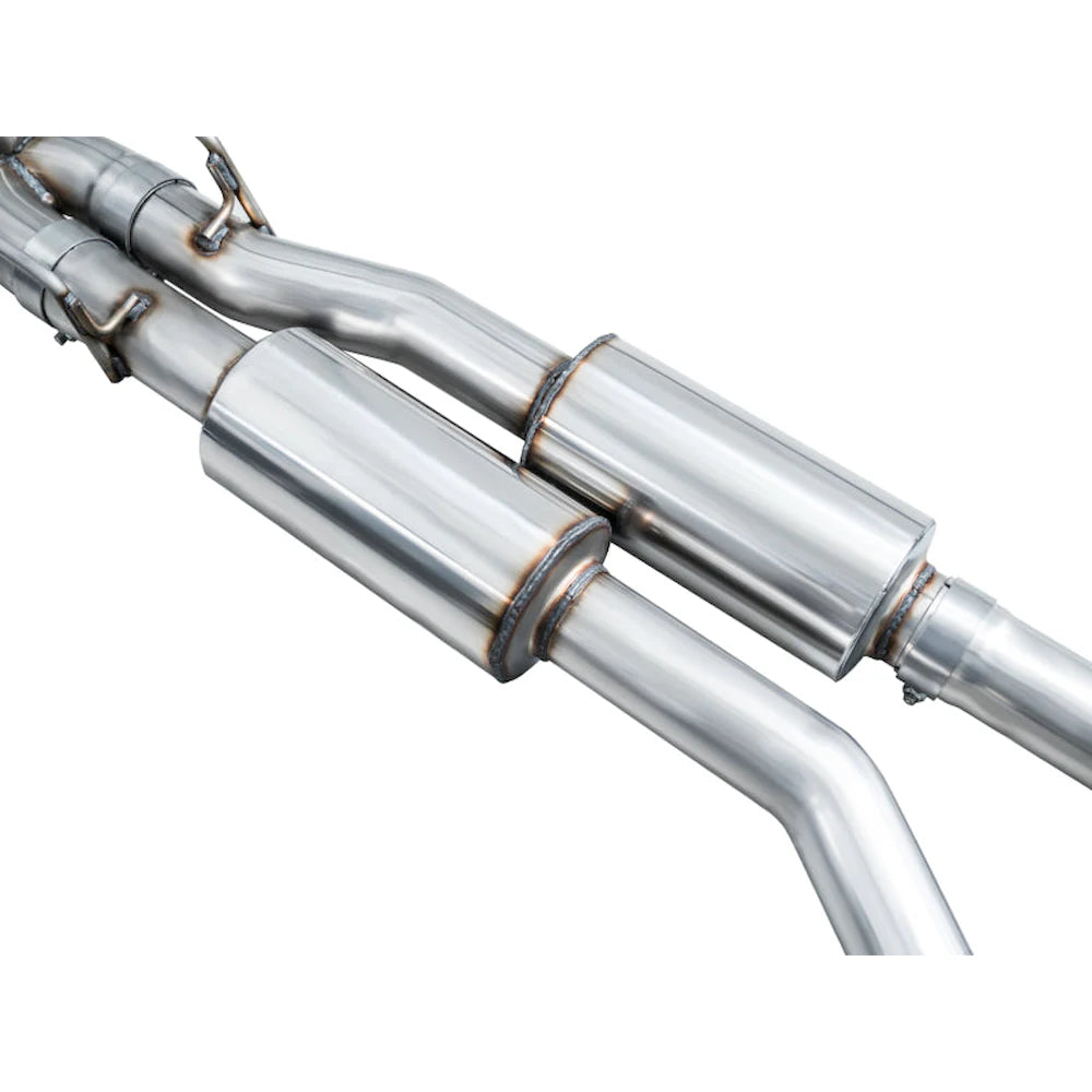 AWE Tuning 2020+ Ford Explorer ST Touring Edition Exhaust w/ Diamond Black Tips - product view 7 - AWE part 3015-43625