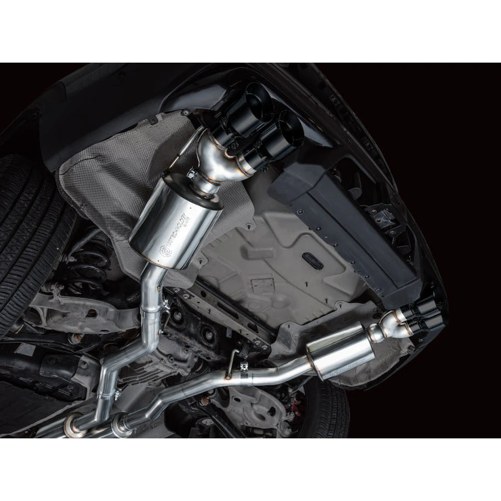 AWE Tuning 2020+ Ford Explorer ST Touring Edition Exhaust w/ Diamond Black Tips - product view 13 - AWE part 3015-43625
