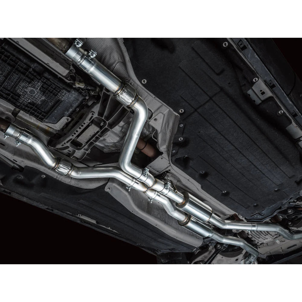 AWE Tuning 2020+ Ford Explorer ST Touring Edition Exhaust w/ Diamond Black Tips - product view 19 - AWE part 3015-43625