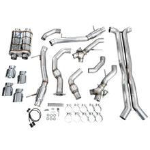 Load image into Gallery viewer, AWE Tuning 2021+ Cadillac CT4-V Blackwing SwitchPath Exhaust - Chrome Silver Tips - product view 9 - AWE part 3025-42436