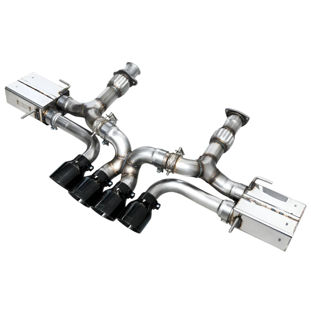 AWE 2023 C8 Corvette Z06 SwitchPath Cat-Back Exhaust - Diamond Black Tips - AWE part 3025-43906