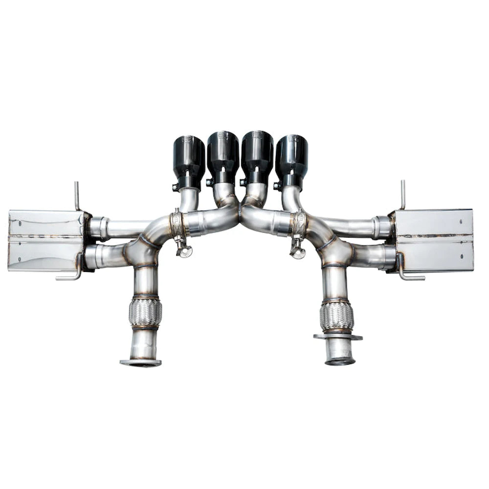 AWE 2023 C8 Corvette Z06 SwitchPath Cat-Back Exhaust - Diamond Black Tips - product view 5 - AWE part 3025-43906