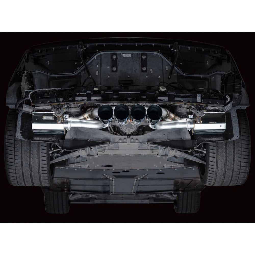 AWE 2023 C8 Corvette Z06 SwitchPath Cat-Back Exhaust - Diamond Black Tips - product view 14 - AWE part 3025-43906