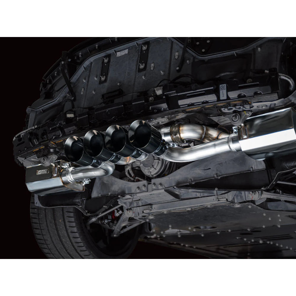 AWE 2023 C8 Corvette Z06 SwitchPath Cat-Back Exhaust - Diamond Black Tips - product view 15 - AWE part 3025-43906