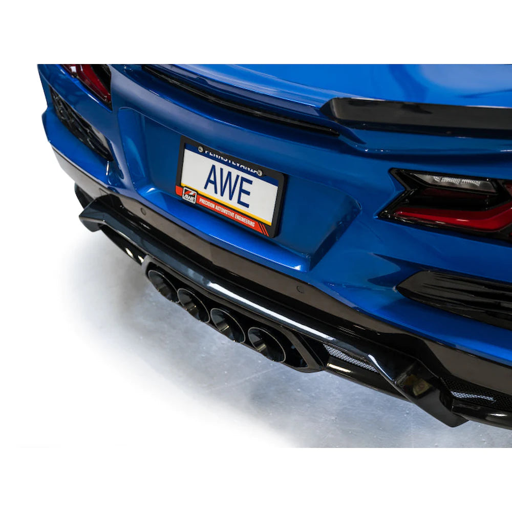AWE 2023 C8 Corvette Z06 SwitchPath Cat-Back Exhaust - Diamond Black Tips - product view 16 - AWE part 3025-43906