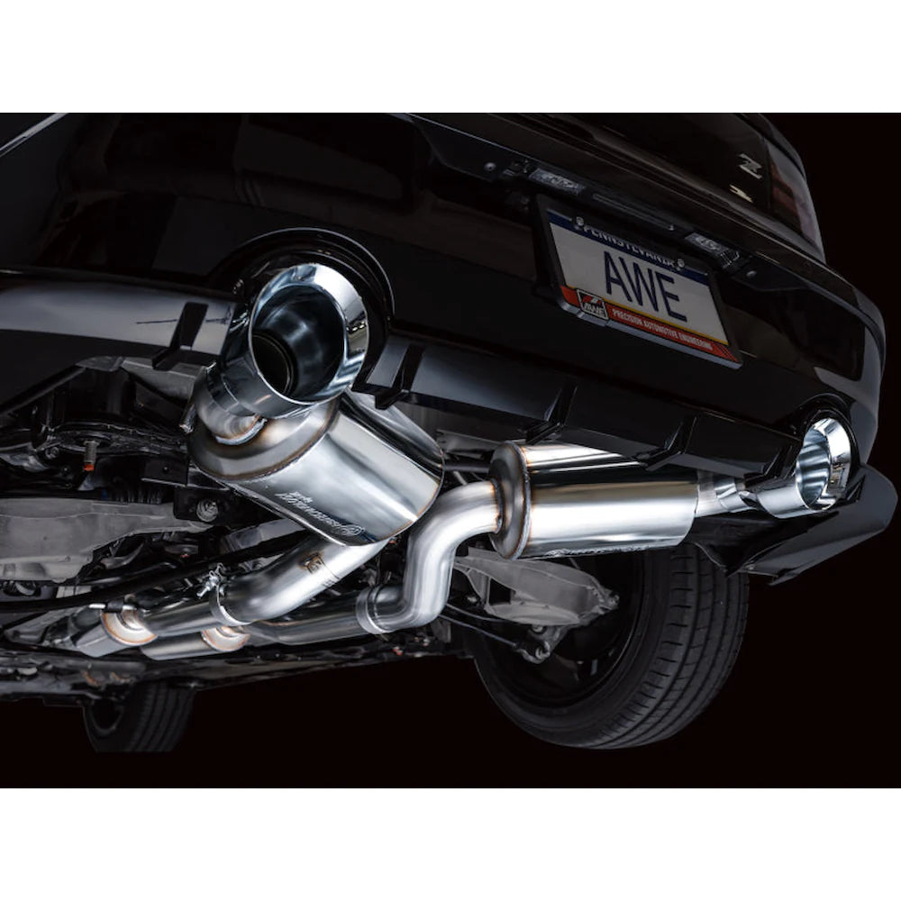 AWE 2023 Nissan Z RZ34 RWD Touring Edition Catback Exhaust System w/ Chrome Silver - product view 5 - AWE part 3015-32400