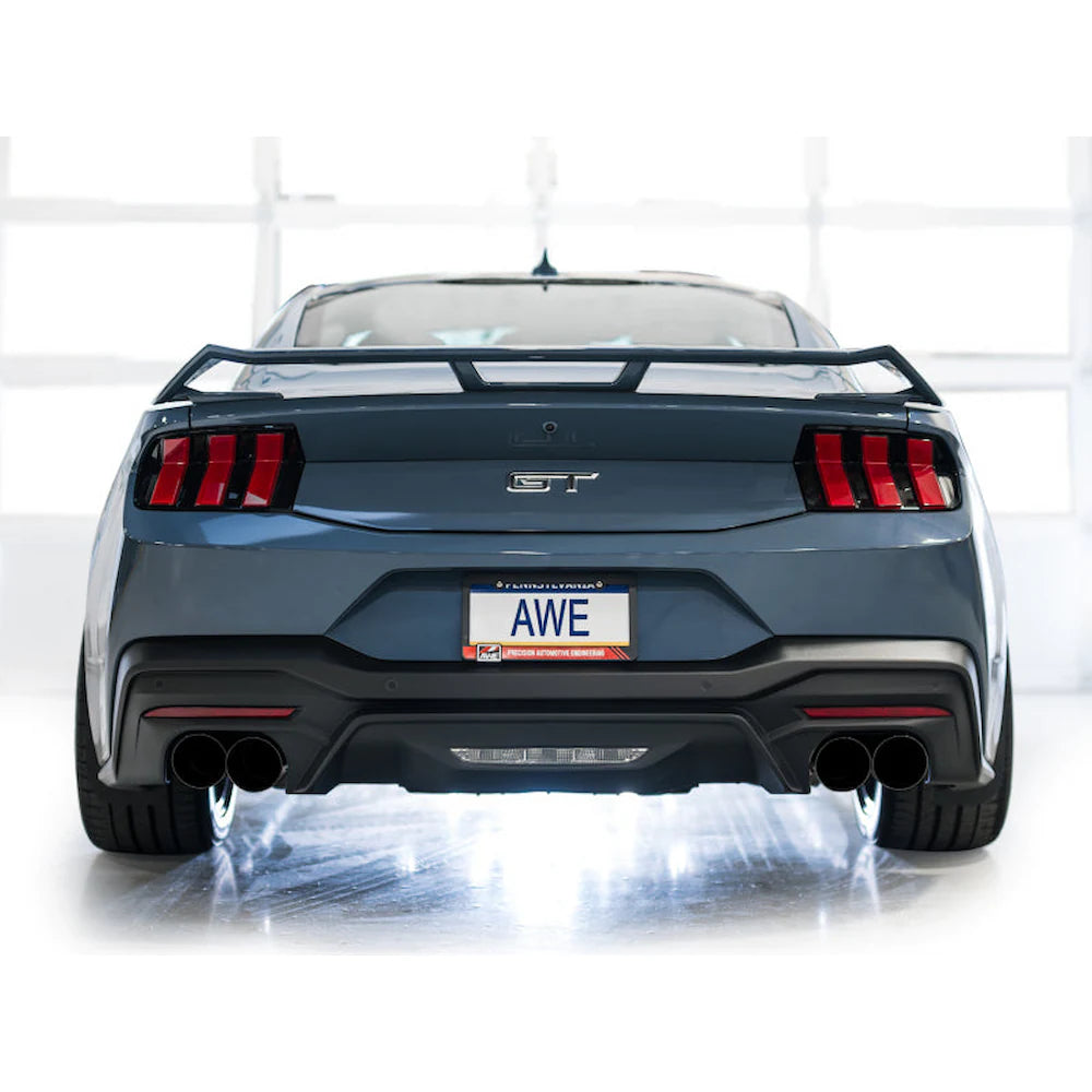 AWE 2024 Ford Mustang GT Fastback S650 RWD SwitchPath Catback Exhaust w/ Quad Diamond - product view 2 - AWE part 3025-43650