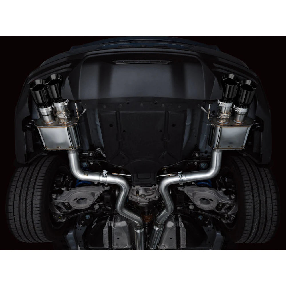 AWE 2024 Ford Mustang GT Fastback S650 RWD SwitchPath Catback Exhaust w/ Quad Diamond - product view 5 - AWE part 3025-43650