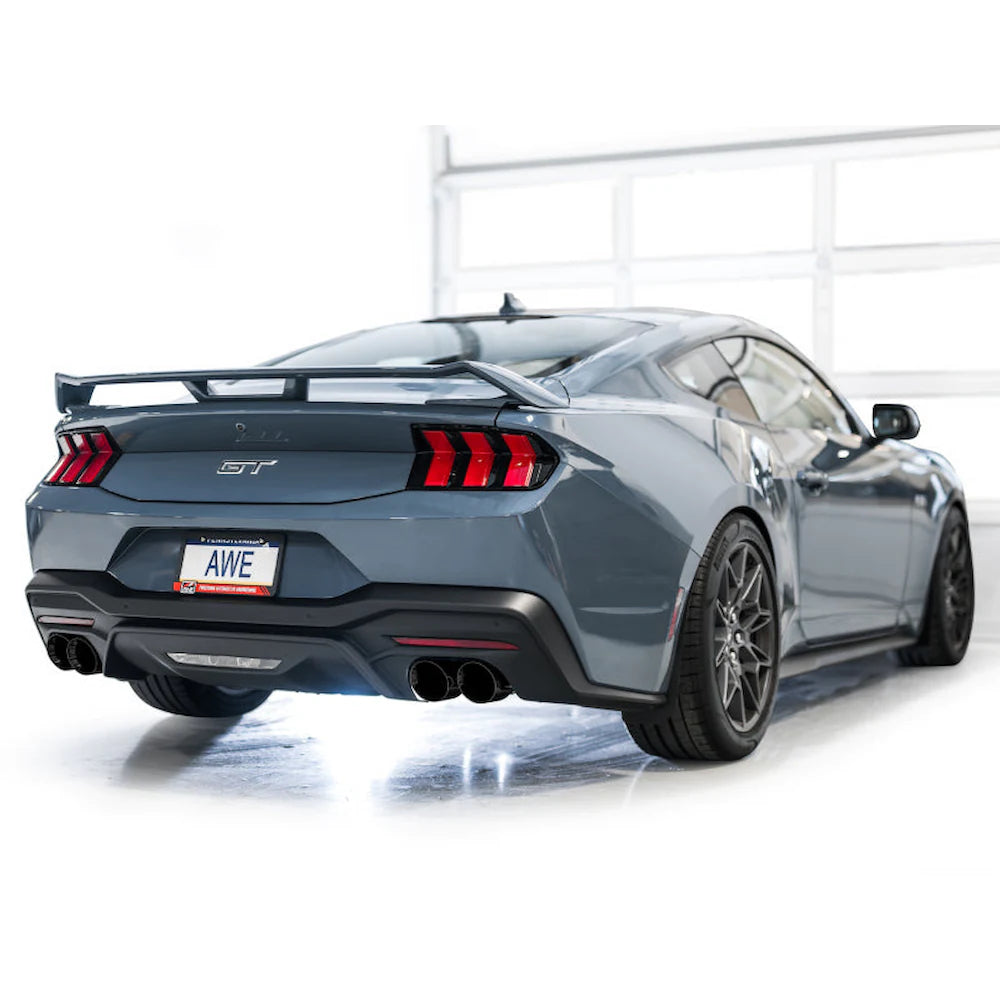 AWE 2024 Ford Mustang GT Fastback S650 RWD SwitchPath Catback Exhaust w/ Quad Diamond - product view 9 - AWE part 3025-43650