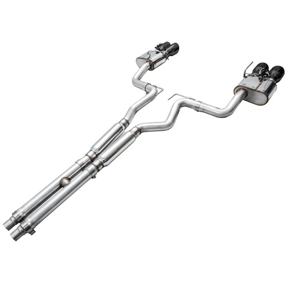 AWE 2024 Ford Mustang GT Fastback S650 RWD SwitchPath Catback Exhaust w/ Quad Diamond - product view 16 - AWE part 3025-43650