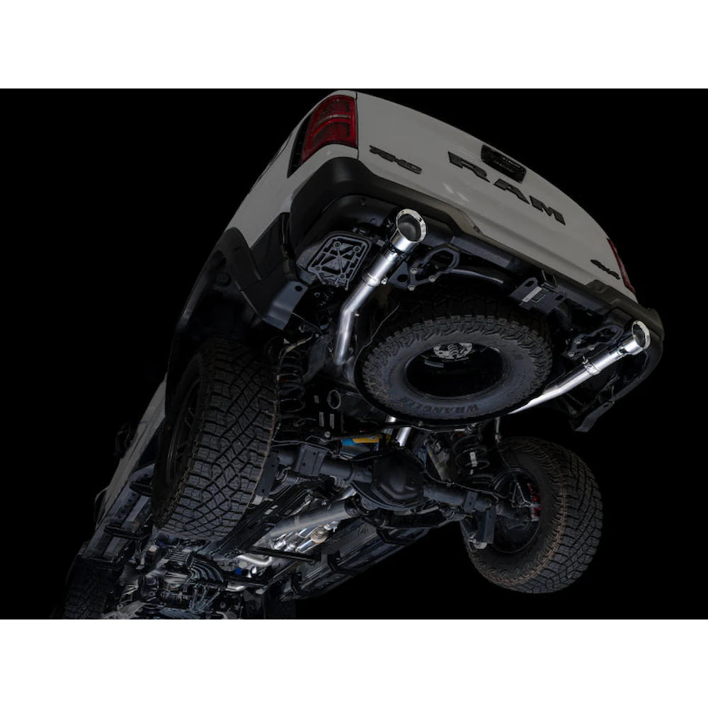 AWE Tuning 2025+ RAM 1500 RHO 3.0 I6 TT 0FG Dual Rear Exit Cat-Back Exhaust - Chrome - product view 8 - AWE part 3015-32630
