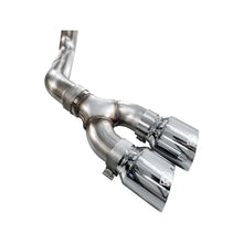 Load image into Gallery viewer, AWE 21-25 Ford F150 (14th Gen Reg Cab) Cat-Back Exhaust - 4.5in Dual Side Exit Chrome - product view 7 - AWE part 3015-32145