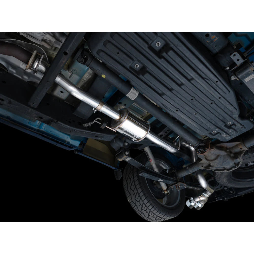 AWE 21-25 Ford F150 (14th Gen Reg Cab) Cat-Back Exhaust - 4.5in Dual Side Exit Chrome - product view 14 - AWE part 3015-32145