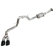 Load image into Gallery viewer, AWE 21-25 Ford F150 (14th Gen Reg Cab) Cat-Back Exhaust - 4.5in Dual Side Exit Diamond Black Tips - AWE part 3015-33145