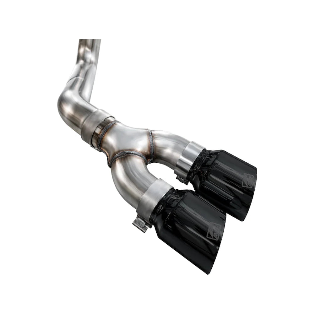 AWE 21-25 Ford F150 (14th Gen Reg Cab) Cat-Back Exhaust - 4.5in Dual Side Exit Diamond - product view 7 - AWE part 3015-33145