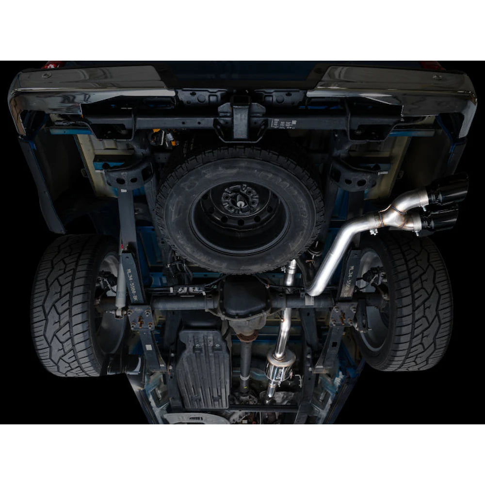 AWE 21-25 Ford F150 (14th Gen Reg Cab) Cat-Back Exhaust - 4.5in Dual Side Exit - product view 11 - AWE part 3015-33145