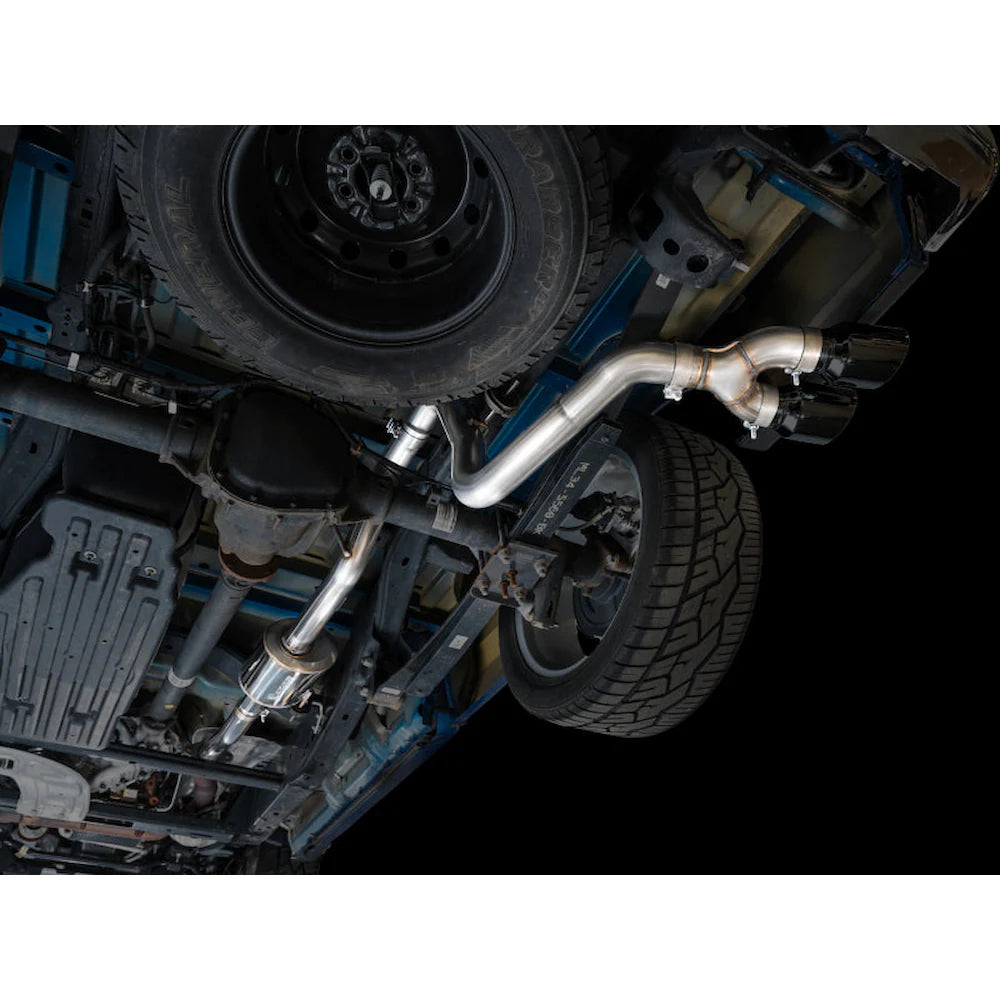 AWE 21-25 Ford F150 (14th Gen Reg Cab) Cat-Back Exhaust - 4.5in Dual Side Exit - product view 12 - AWE part 3015-33145