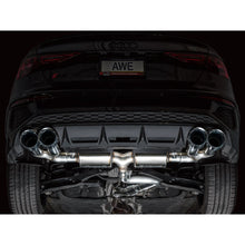 Load image into Gallery viewer, AWE 22-24 Audi 8Y S3 Touring Edition Exhaust - Chrome Silver Tips - product view 8 - AWE part 3015-42897