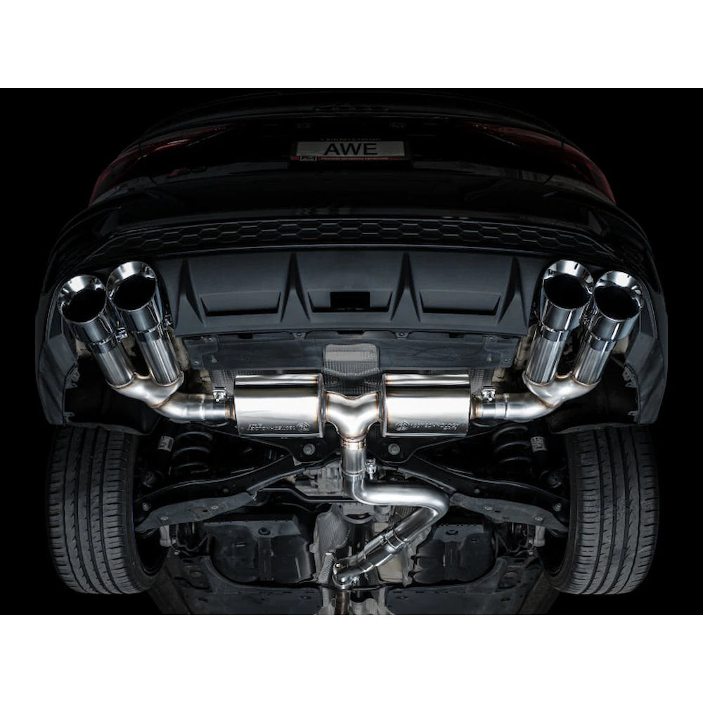AWE 22-24 Audi 8Y S3 Touring Edition Exhaust - Chrome Silver Tips - product view 10 - AWE part 3015-42897