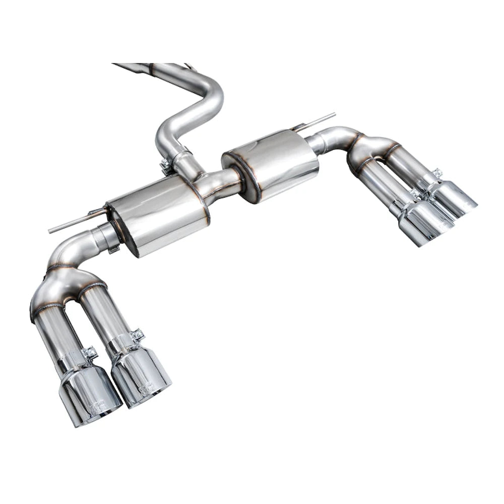 AWE 22-24 Audi 8Y S3 Touring Edition Exhaust - Chrome Silver Tips - product view 11 - AWE part 3015-42897