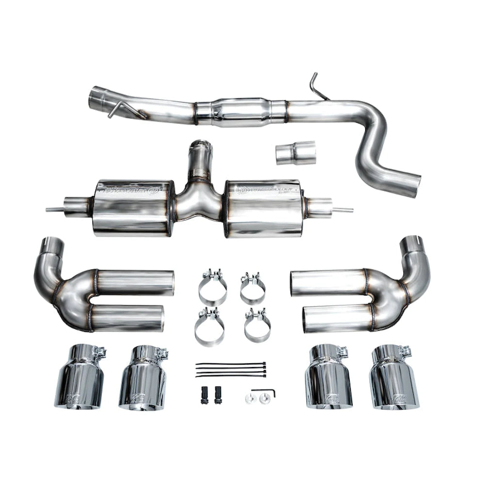 AWE 22-24 Audi 8Y S3 Touring Edition Exhaust - Chrome Silver Tips - product view 12 - AWE part 3015-42897