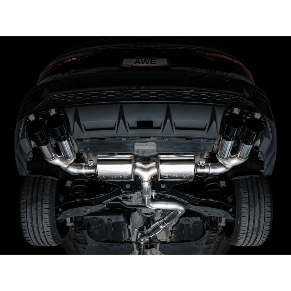 AWE 22-24 Audi 8Y S3 Touring Edition Exhaust - Diamond Black Tips - product view 5 - AWE part 3015-43897