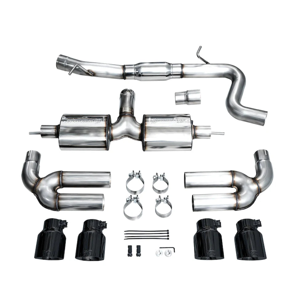 AWE 22-24 Audi 8Y S3 Touring Edition Exhaust - Diamond Black Tips - product view 12 - AWE part 3015-43897