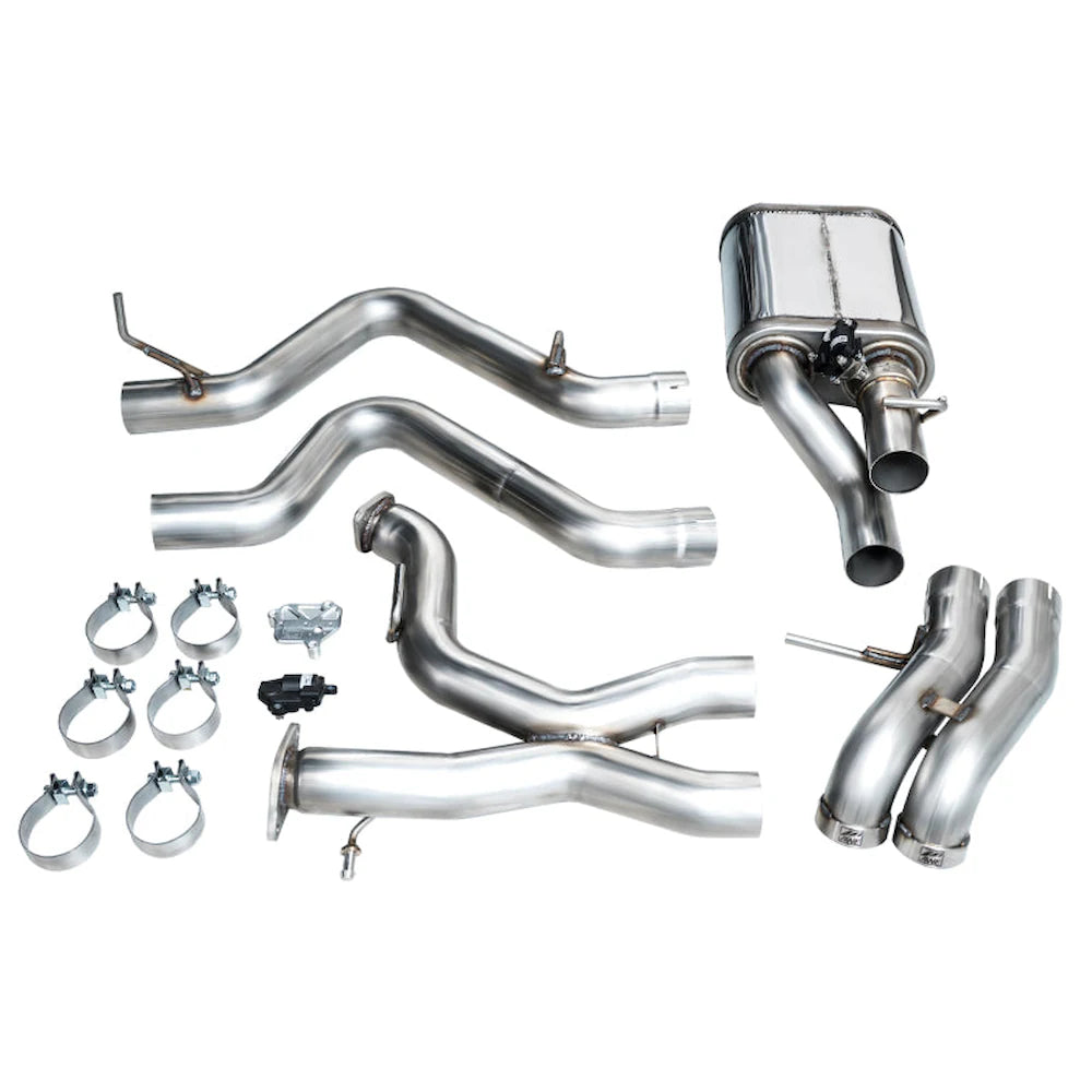 AWE Tuning 22-24 Ford Bronco Raptor 4WD Dual BashGuards Cat-Back SwitchPath Exhaust - product view 3 - AWE part 3025-31327
