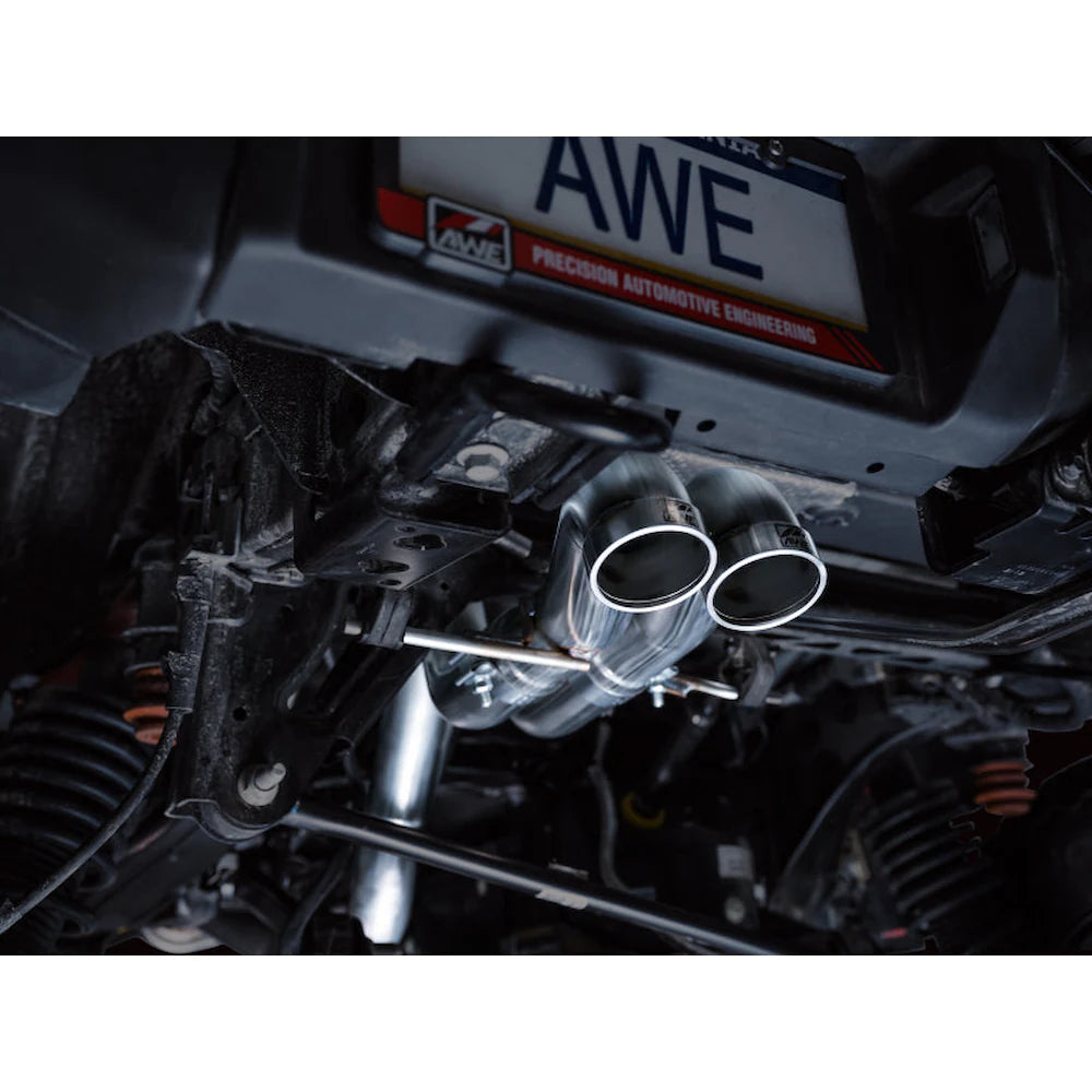 AWE Tuning 22-24 Ford Bronco Raptor 4WD Dual BashGuards Cat-Back SwitchPath Exhaust - product view 8 - AWE part 3025-31327