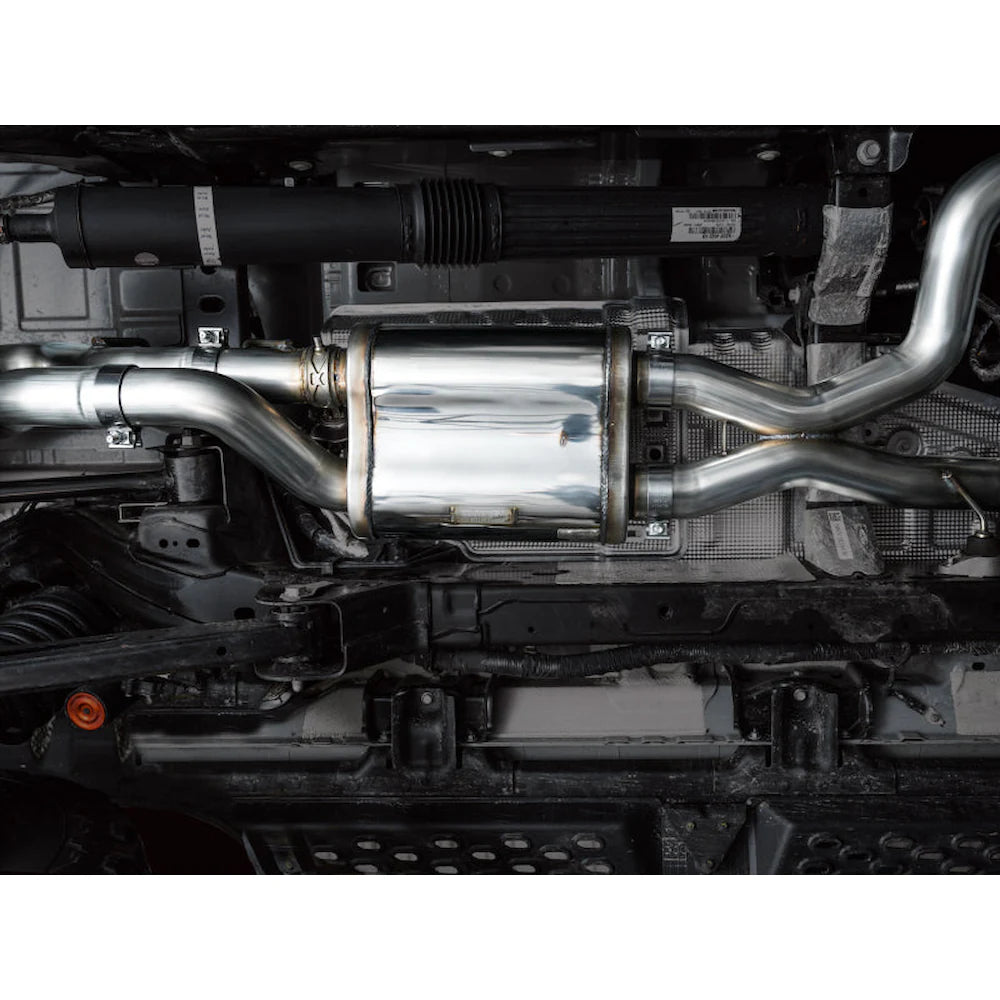 AWE Tuning 22-24 Ford Bronco Raptor 4WD Dual BashGuards Cat-Back SwitchPath Exhaust - product view 10 - AWE part 3025-31327